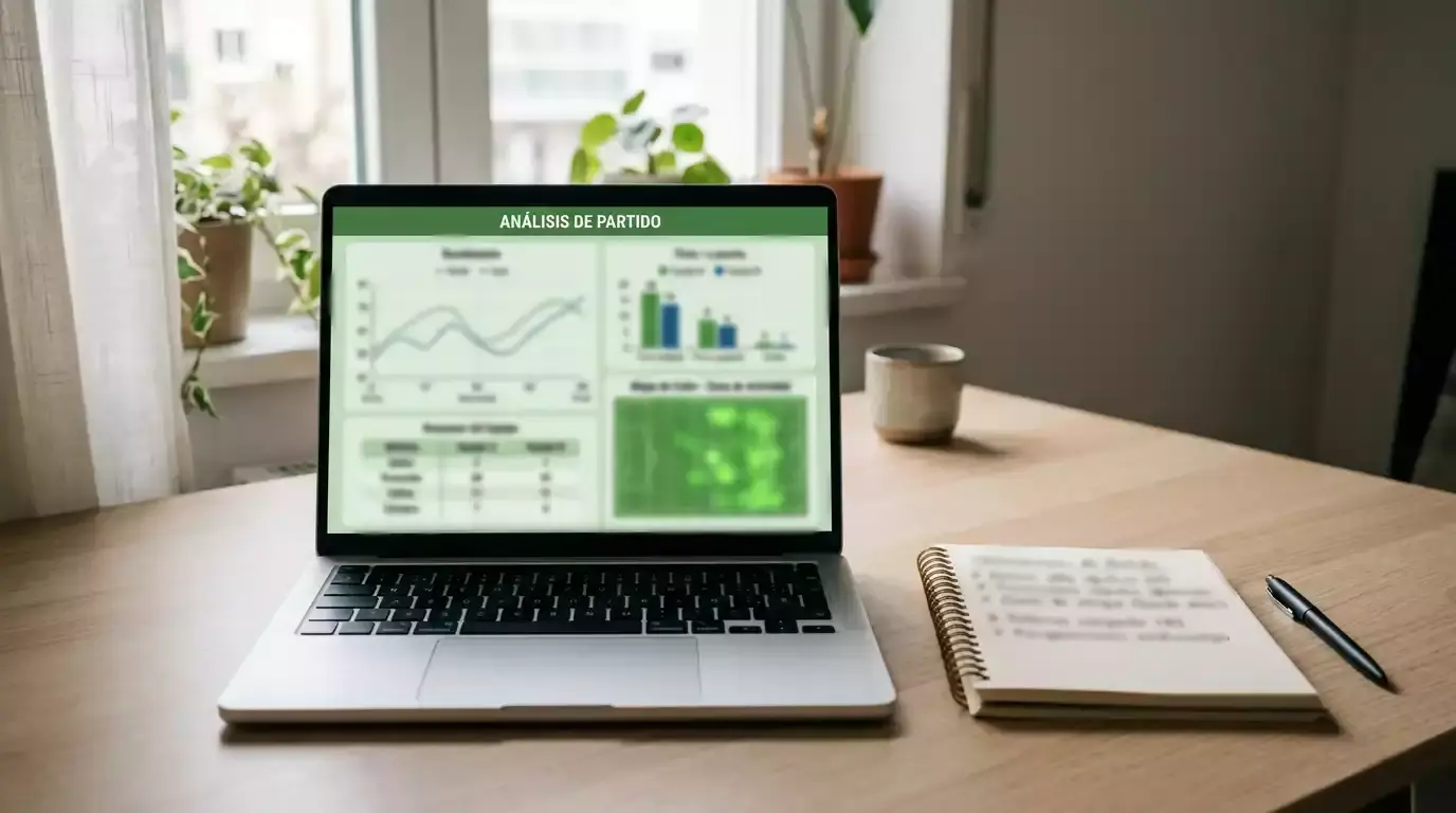 Pantalla de computadora mostrando gráficos estadísticos de rendimiento de equipos de la Liga Profesional Argentina
